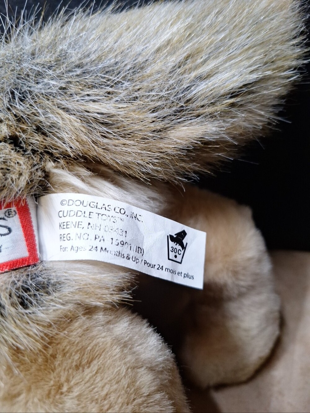 Douglas Cuddle Toys Tyson Wolf #1836 Brown Tan Gray Long Plush Fur 13" 2018 - Picture 9 of 16